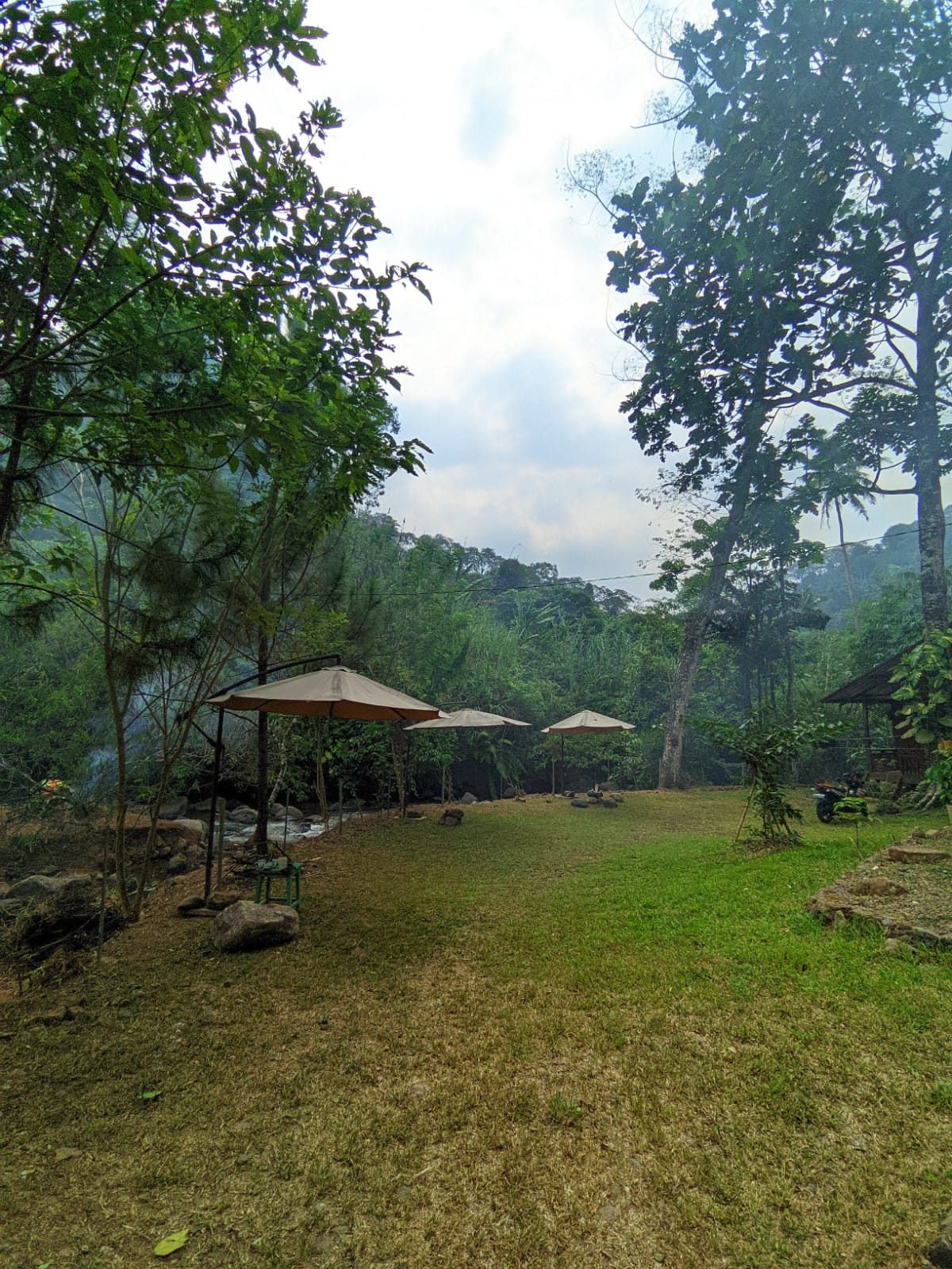 Area amphitheater terbuka di tepi sungai Bunihayu Forest